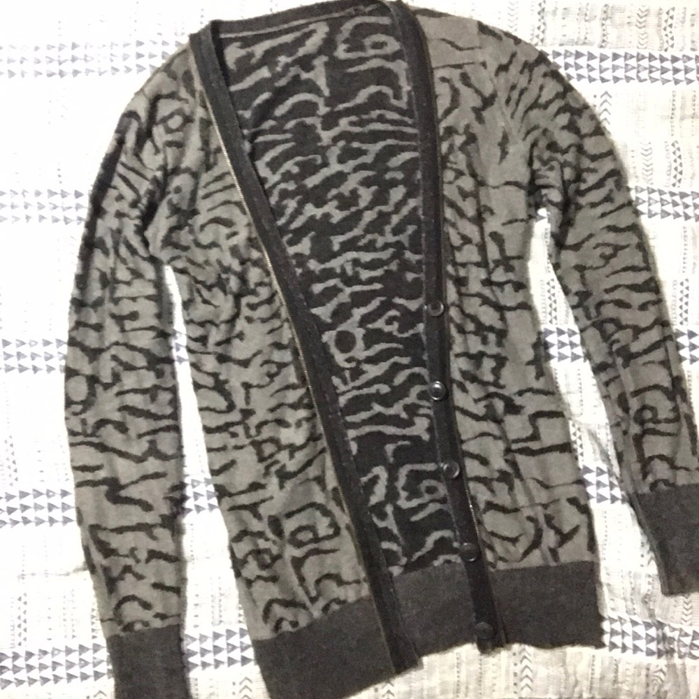 Black and Grey printed cardigan— from Buckle